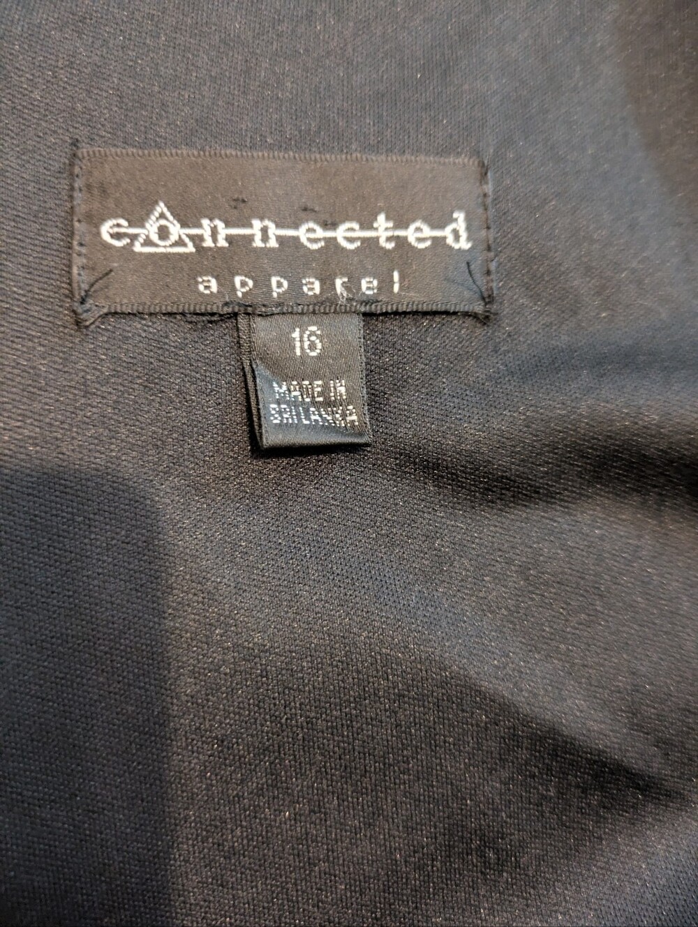 Connected Apparel Black & White Colorblocked Dress 16 - Picture 3 of 3